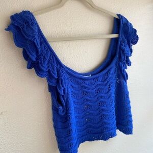 H&M Vibrant Blue Knit Top